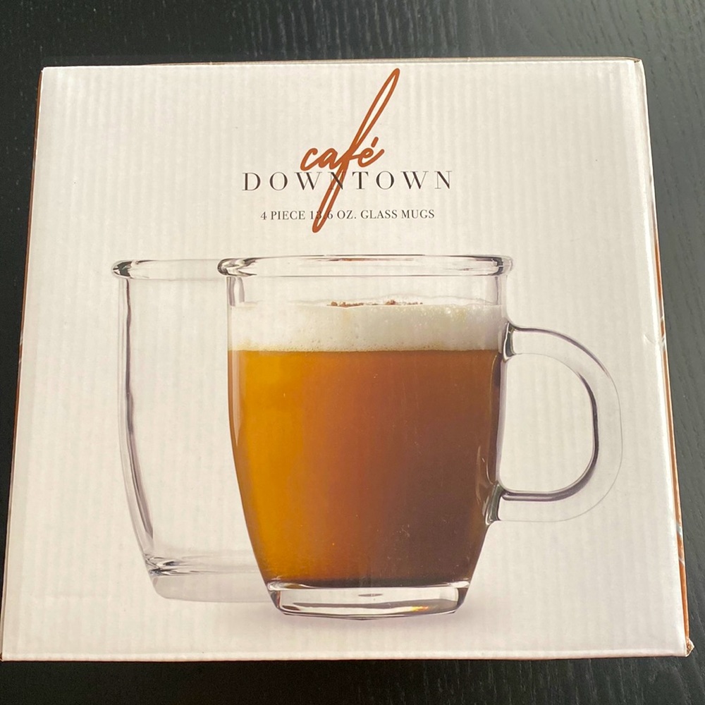 🚫SOLD🚫 4-pc Glass Mugs 25% OFF!
